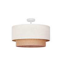 DECKENLEUCHTE Boho 45/30 cm   - Beige, Natur, Textil (45/30cm)