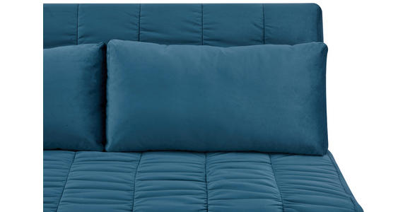 SCHLAFSOFA Samt Dunkelblau - Schwarz/Dunkelblau, Design, Holz/Textil (143/82/91cm) - Carryhome