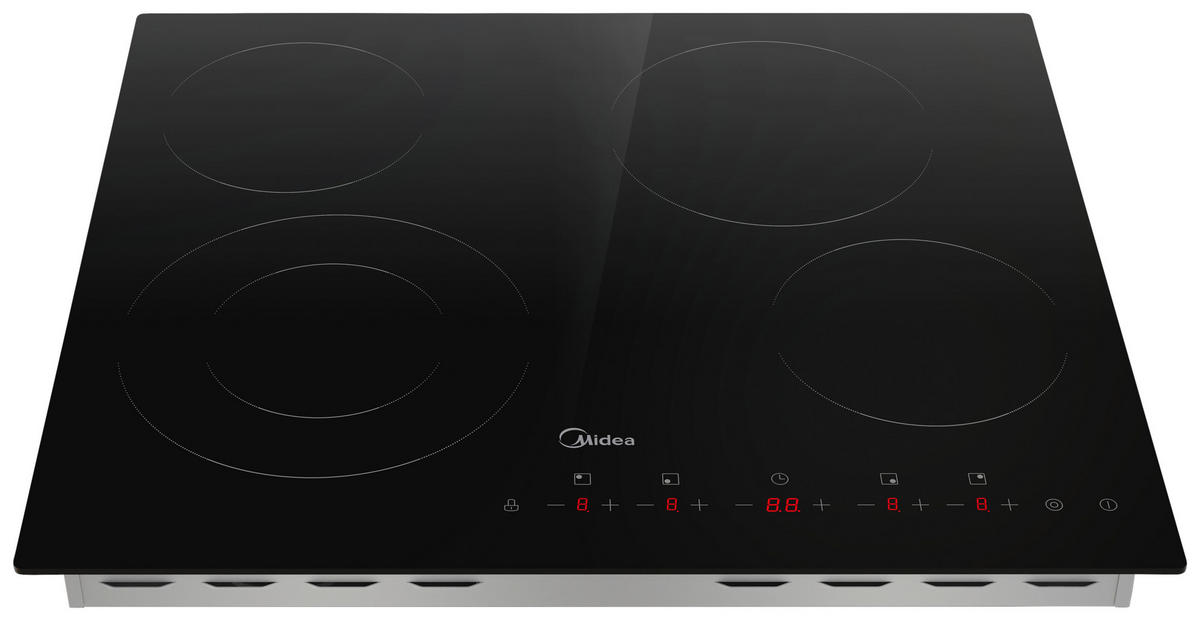 GLASKERAMIKKOCHFELD MCH702T298K0  - Schwarz, Basics, Glas/Metall (59/52/5,5cm) - Midea