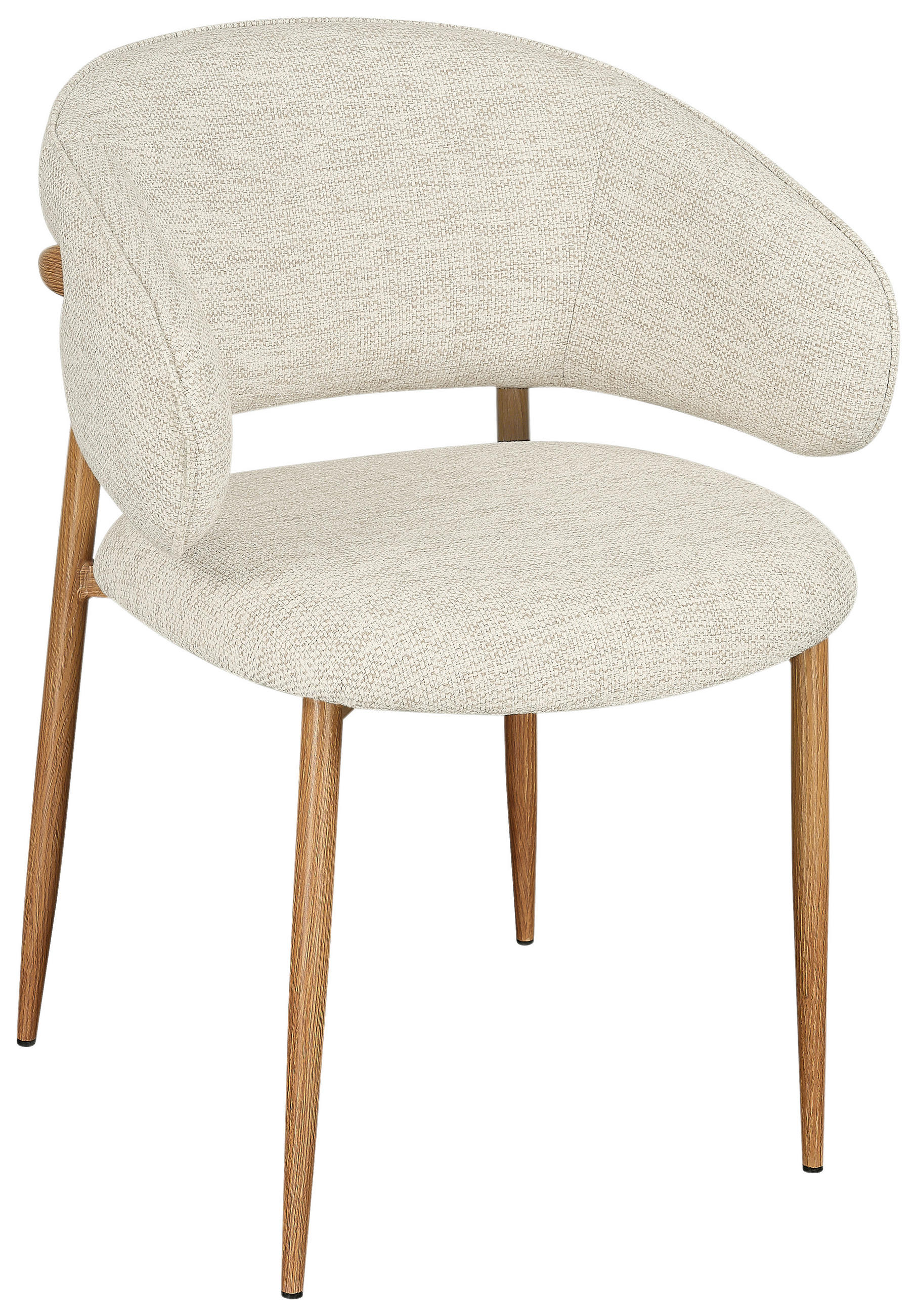 ARMLEHNSTUHL  Stoffauswahl Webstoff  Eichefarben, Beige  - Eichefarben/Beige, Design, Textil/Metall (58/81/60cm) - Novel