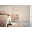 NACHTSCHRANK 40/55/35 cm Mangoholz vollmassiv  - Goldfarben/Schwarz, LIFESTYLE, Holz/Metall (40/55/35cm) - Landscape