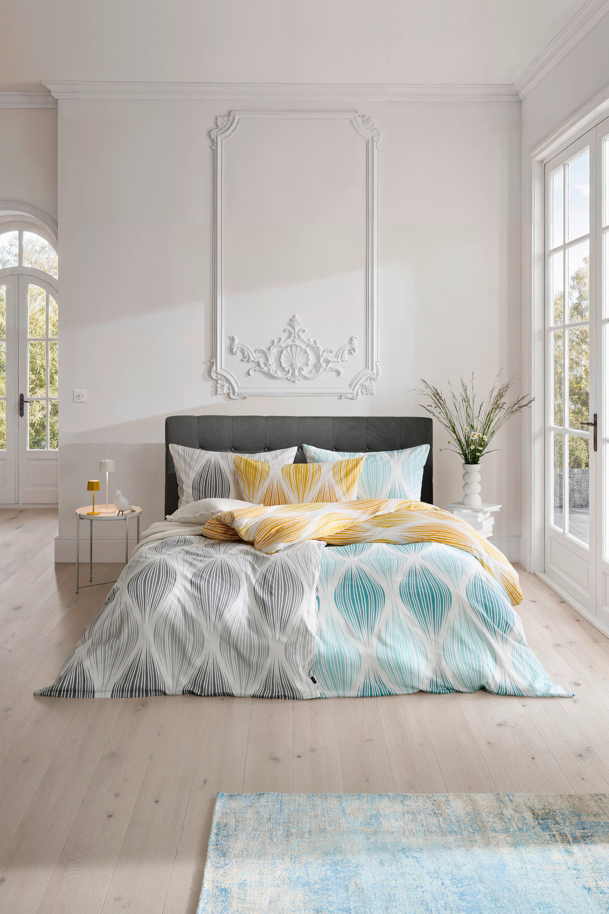 BETTWÄSCHE 2-teilig Satin 140/200 cm  - Blau, Textil (140/200cm) - Novel