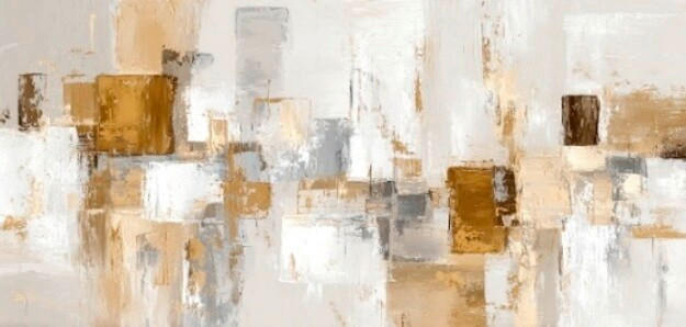 LEINWANDBILD Abstraktes 115/55 cm  - Multicolor, Basics, Holz/Papier (115/55cm) - Euroart