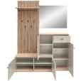 GARDEROBE  in 148/199/38 cm  - Kaschmir/Eiche Artisan, Design, Glas/Holzwerkstoff (148/199/38cm) - Xora