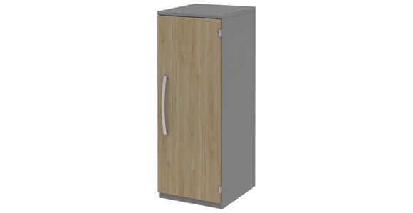 AKTENSCHRANK Eichefarben, Grau  - Eichefarben/Grau, KONVENTIONELL, Holzwerkstoff (40/111,7/43cm) - Moderano