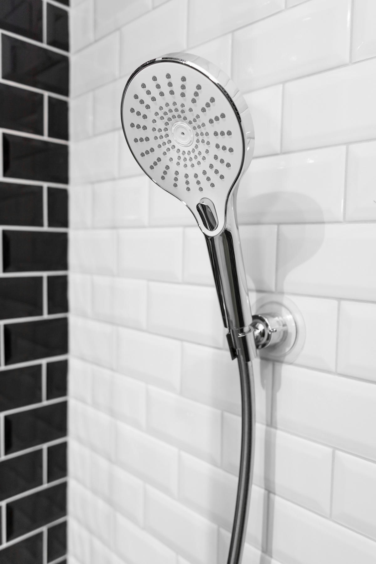 BRAUSEHALTERUNG   - Chromfarben, Basics, Kunststoff (8/7,5/8cm) - Wenko