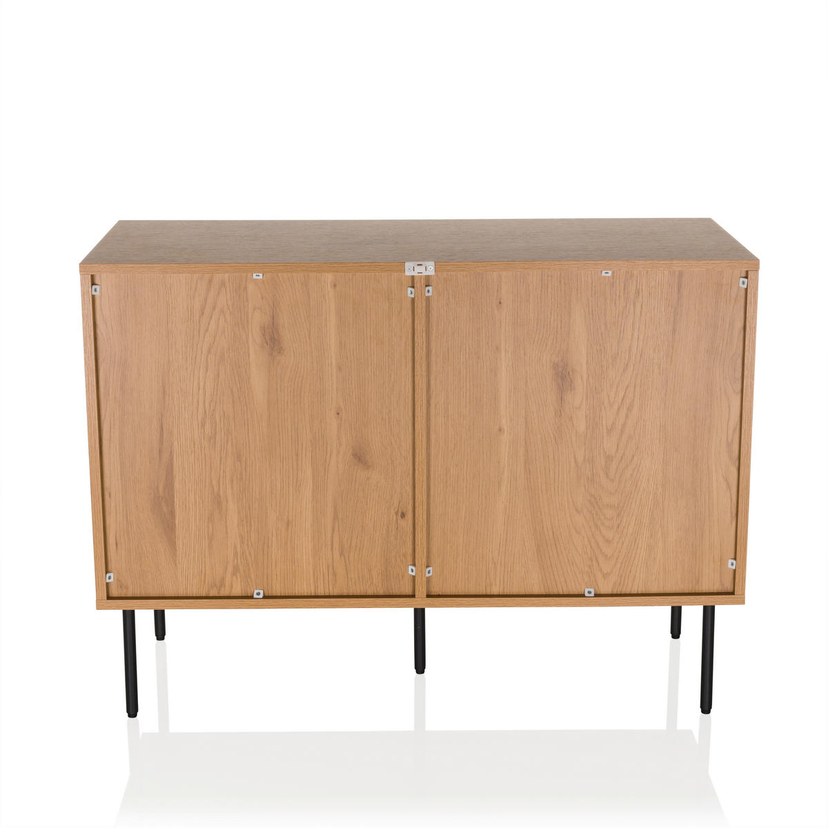 SIDEBOARD  in 100/74/40 cm  - Eichefarben/Schwarz, MODERN, Holzwerkstoff/Metall (100/74/40cm) - MID.YOU