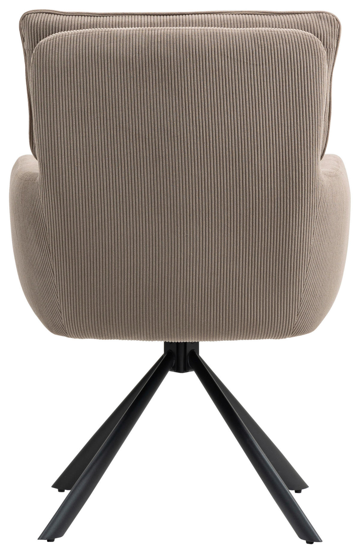 ARMLEHNSTUHL  in Cord  - Schwarz/Braun, KONVENTIONELL, Textil/Metall (60/95/67cm) - MID.YOU