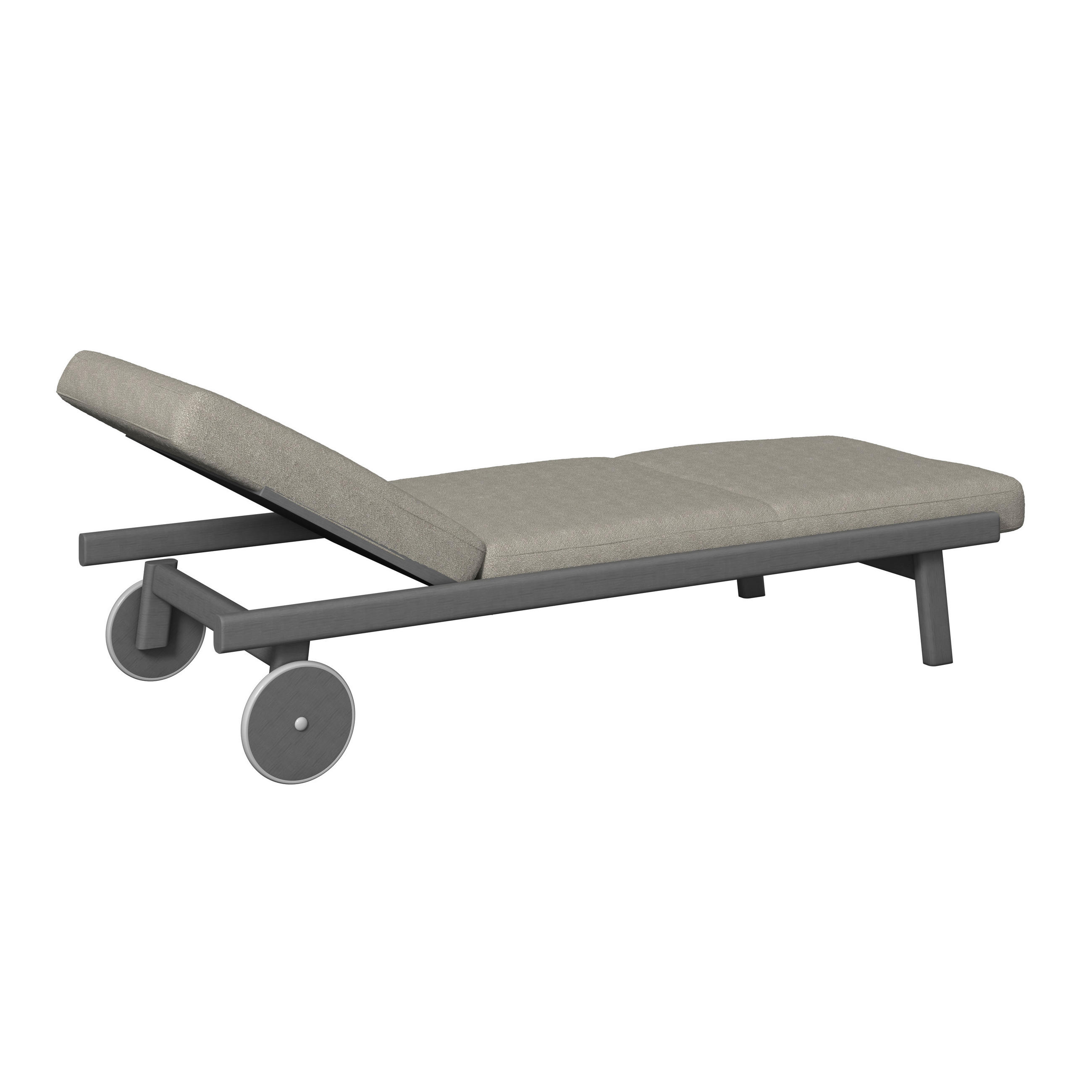 SONNENLIEGE 205/38,5/80 cm Esche  - Taupe/Anthrazit, ROMANTIK / LANDHAUS, Holz/Textil (205/38,5/80cm) - Dieter Knoll