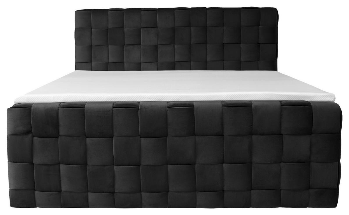 AMERICKÁ POSTEL, 180/200 cm, černá - černá, Moderní, textil (180/200cm) - Livetastic