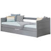 AUSZIEHBETT 90/200 cm Hellgrau  - Hellgrau, Modern, Holz (90/200cm) - MID.YOU