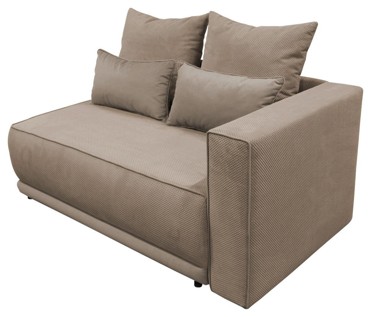RÉCAMIERE Taupe Plüsch  - Taupe/Rosa, Design, Kunststoff/Textil (168/73/99cm) - MID.YOU