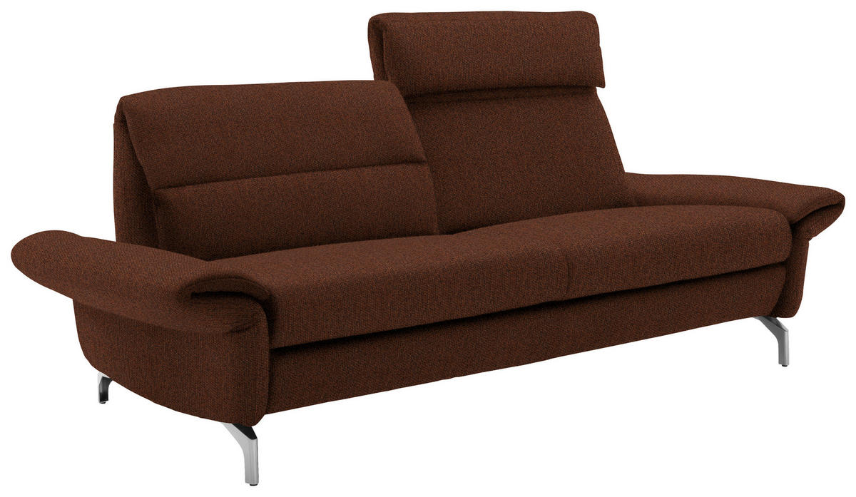 2-SITZER-SOFA in Flachgewebe Kupferfarben  - Nickelfarben/Kupferfarben, Design, Textil/Metall (186/87/100cm) - Schöner Wohnen