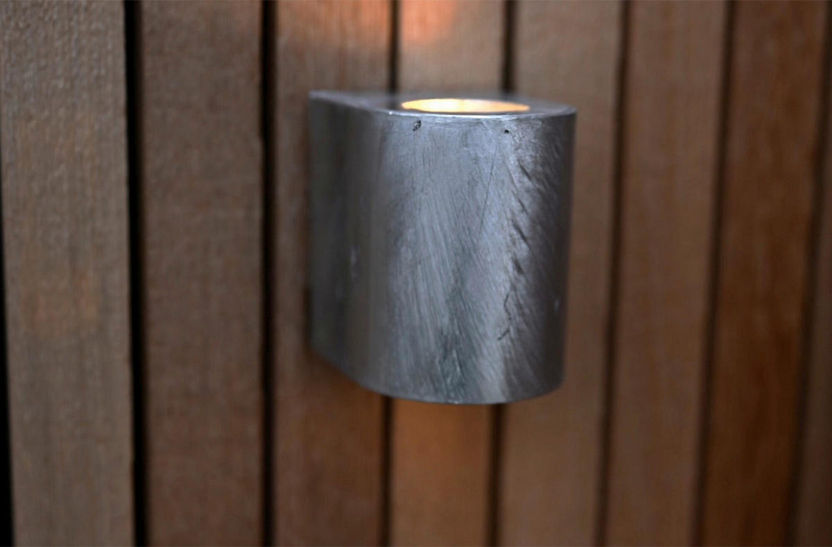 WANDLEUCHTE Canto 10.6/10/8.7 cm  - Zinkfarben, Design, Metall (10.6/10/8.7cm) - Nordlux