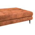 SCHLAFSOFA Chenille Terracotta Rückenkissen, Armlehnenkissen, Bettkasten, Schlaffunktion, Rücken echt  - Terracotta/Schwarz, KONVENTIONELL, Textil/Metall (203/94/96cm) - Carryhome