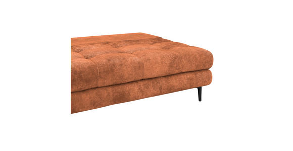 SCHLAFSOFA Chenille Terracotta Rückenkissen, Armlehnenkissen, Bettkasten, Schlaffunktion, Rücken echt  - Terracotta/Schwarz, KONVENTIONELL, Textil/Metall (203/94/96cm) - Carryhome