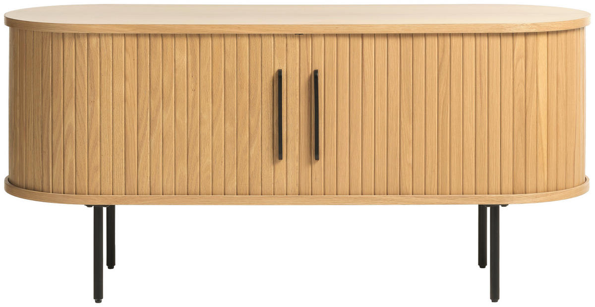 LOWBOARD  in 120/56/40 cm  - Eichefarben/Schwarz, Trend, Holz/Holzwerkstoff (120/56/40cm) - Xora