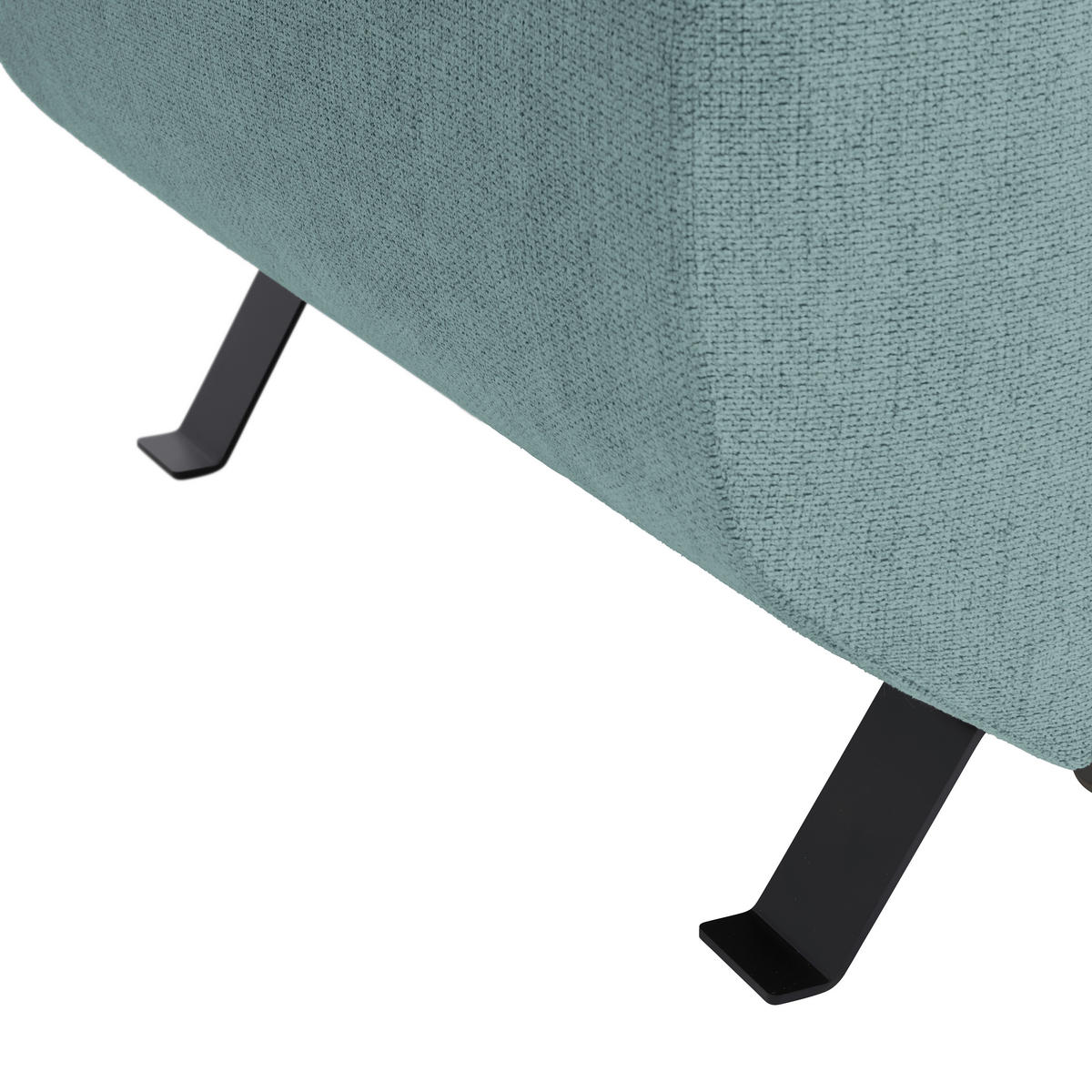 HÖRNSOFFA i vävt tyg petrol  - petrol/svart, Modern, metall/textil (257/198cm) - MID.YOU