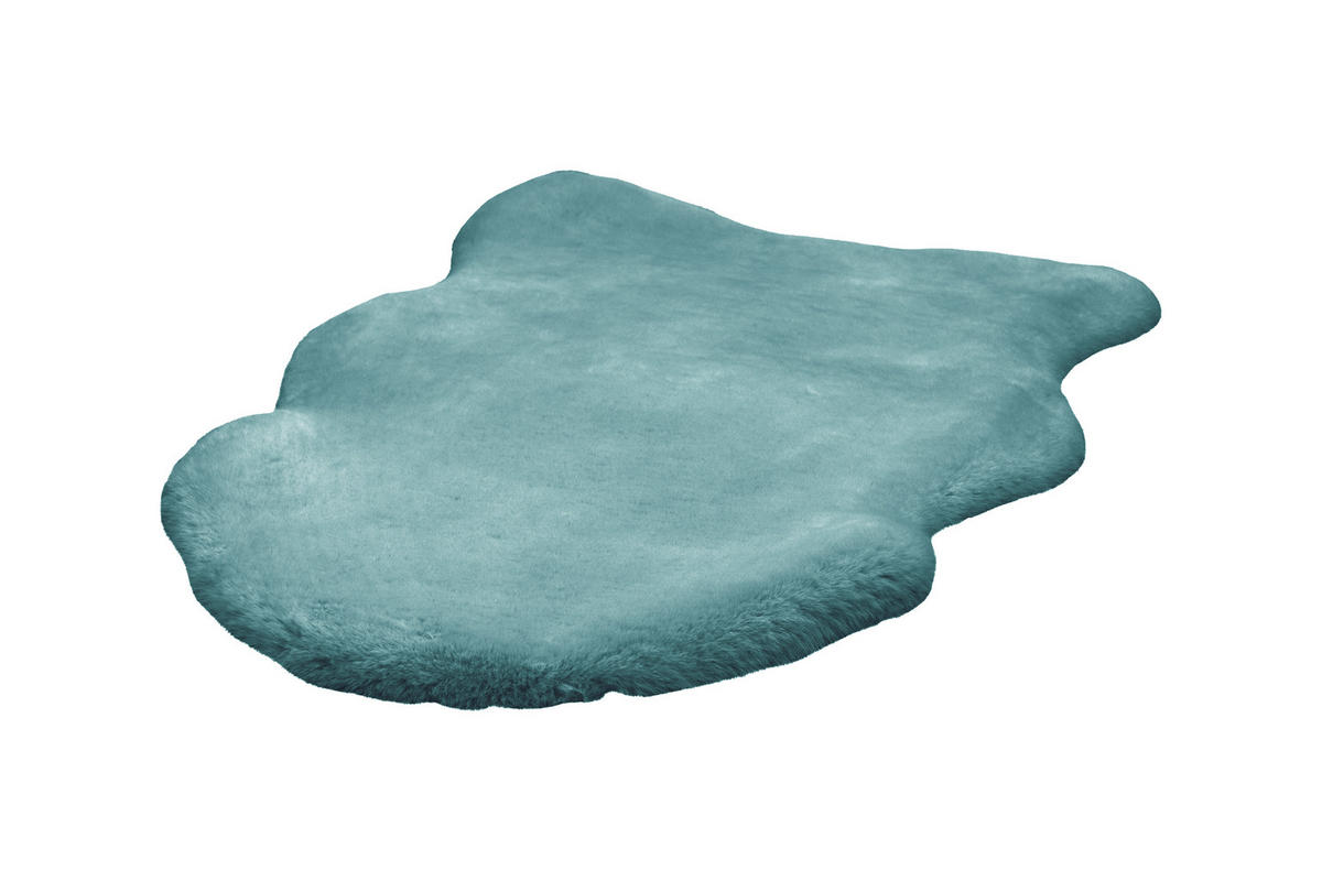 HOCHFLORTEPPICH 60/90 cm Rabbit Sheepskin 225 Türkis Türkis  - Türkis, KONVENTIONELL, Textil (60/90cm)