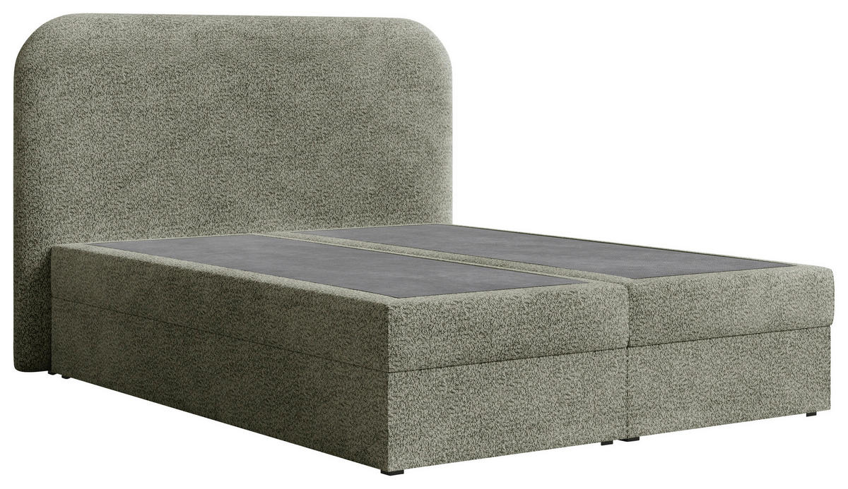 BOXBETT 140/200 cm  in Waldgrün  - Waldgrün/Schwarz, MODERN, Holz/Kunststoff (140/200cm) - MID.YOU