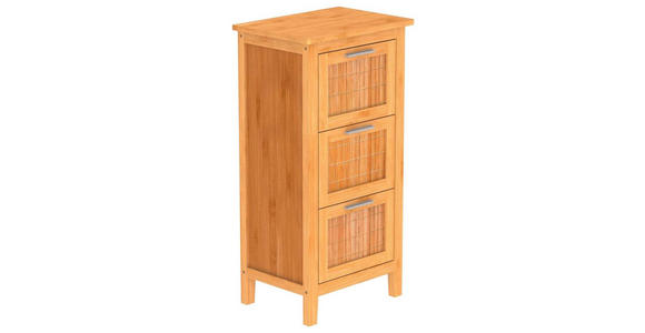 UNTERSCHRANK 42,0/82,0/33,0 cm - Silberfarben, Natur, Holz/Metall (42,0/82,0/33,0cm) - Carryhome