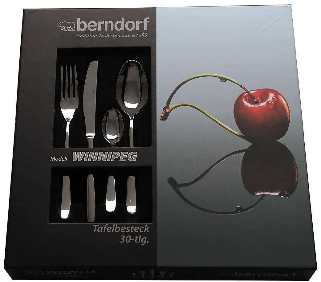 BESTECKSET WINNIPEG 30-teilig Edelstahl  - Silberfarben, MODERN, Metall - Berndorf