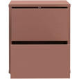 NACHTSCHRANK 50/58/42 cm  - Silberfarben/Terracotta, Trend, Holzwerkstoff/Kunststoff (50/58/42cm) - Carryhome