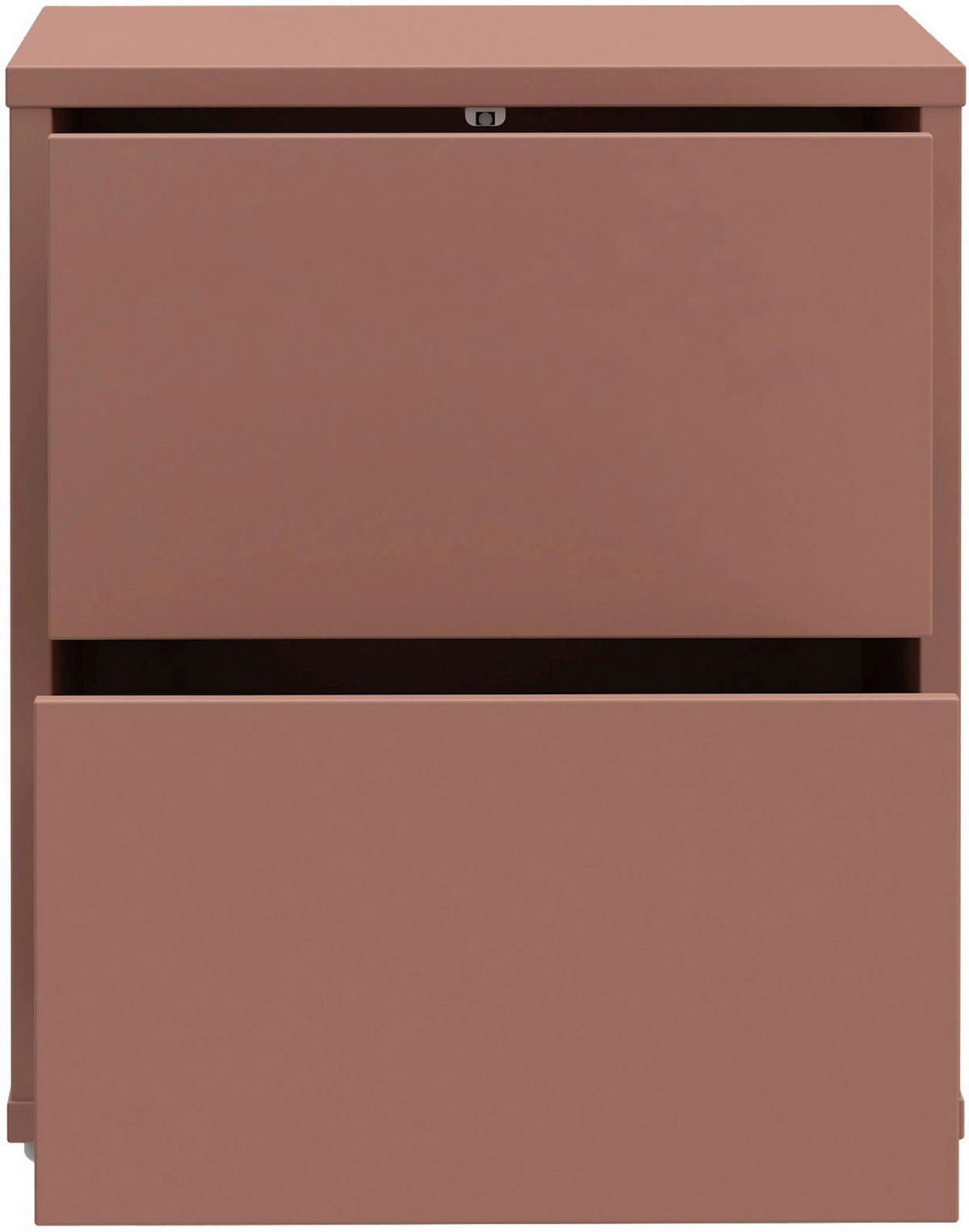 NACHTSCHRANK 50/58/42 cm  - Silberfarben/Terracotta, Trend, Holzwerkstoff/Kunststoff (50/58/42cm) - Carryhome