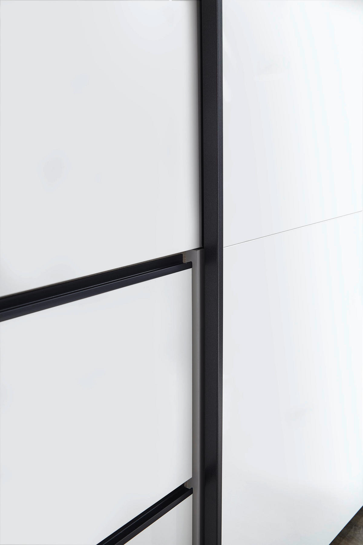 SCHWEBETÜRENSCHRANK in Weiss  - Weiss/Grau, Modern, Holzwerkstoff (131/210/59cm) - Rauch Möbel