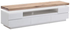 LOWBOARD Weiß, Eichefarben  - Eichefarben/Weiß, Design, Holz/Holzwerkstoff (175/49/40cm)