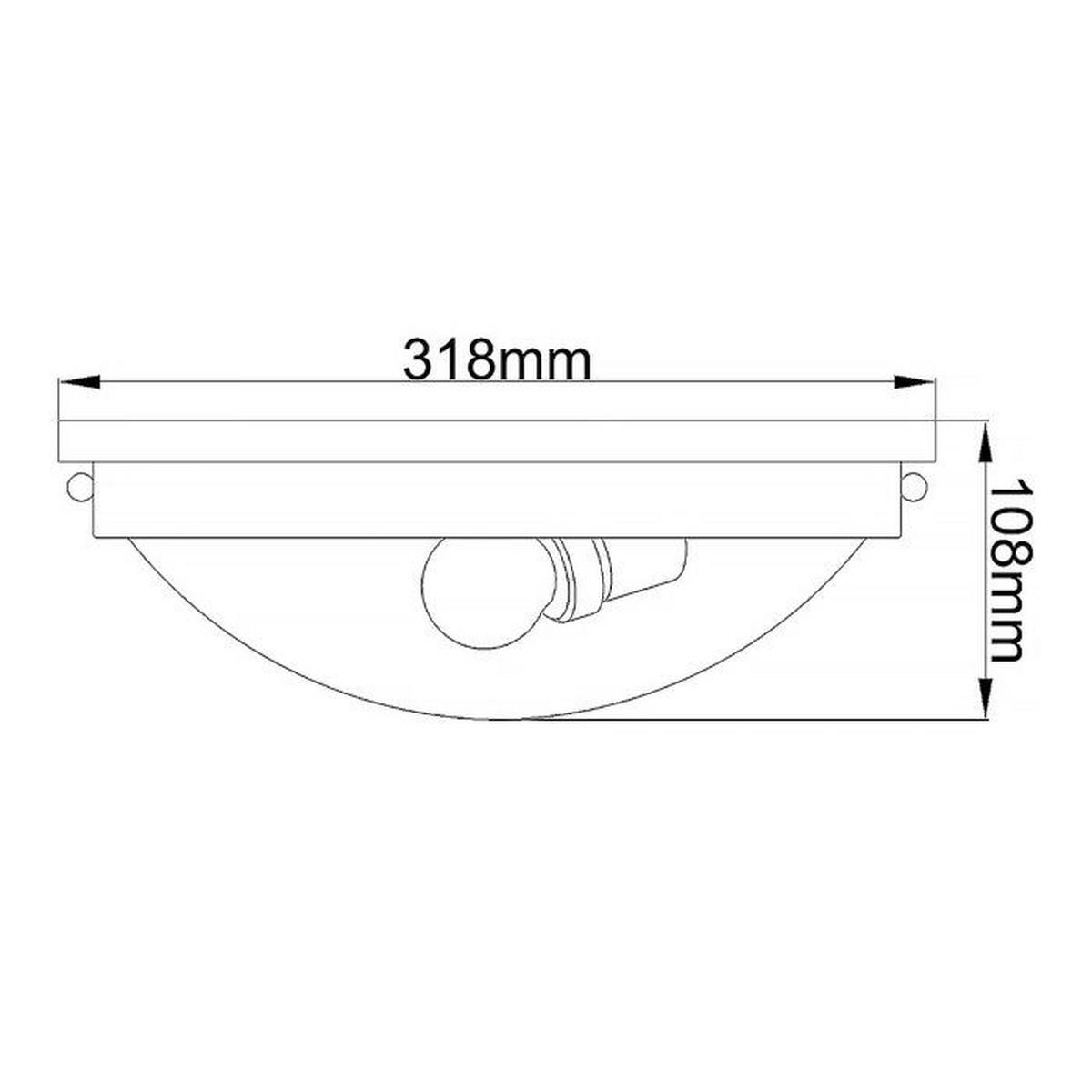 TAKLAMPA Gravity 31.8/10.8  cm  - kromfärg, Basics, metall/glas (31.8/10.8 cm) - Elstead Lighting
