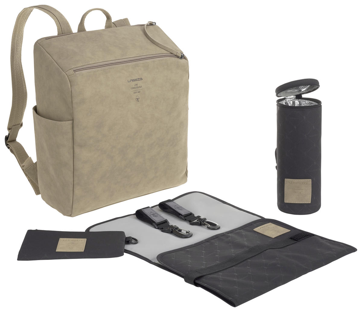 WICKELRUCKSACK Tender  - Beige/Weiß, Trend, Textil (31/14/35cm) - Lässig