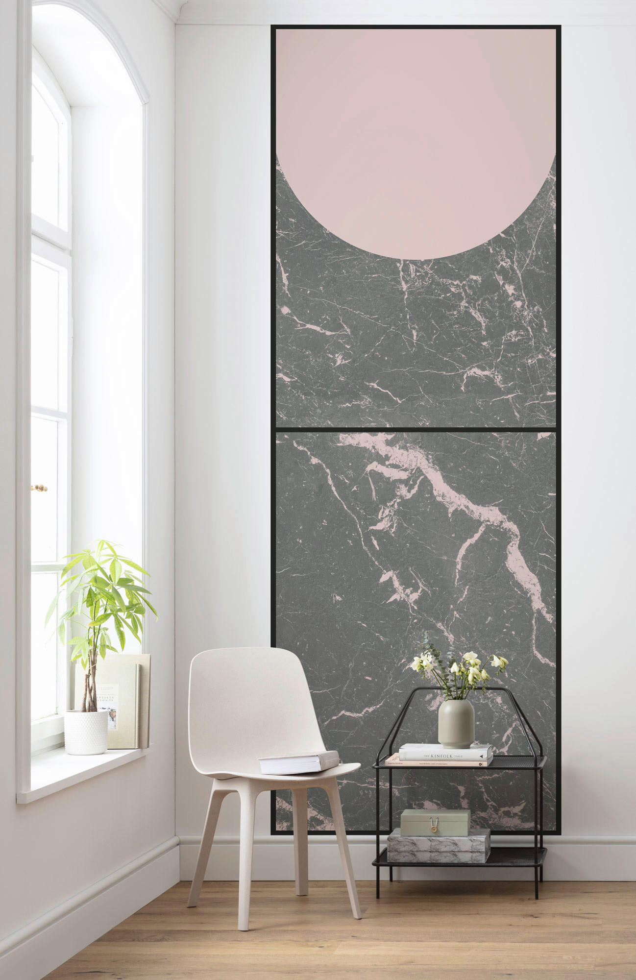 VLIESTAPETE  - Rosa/Grau, Basics (100/280cm) - Xora