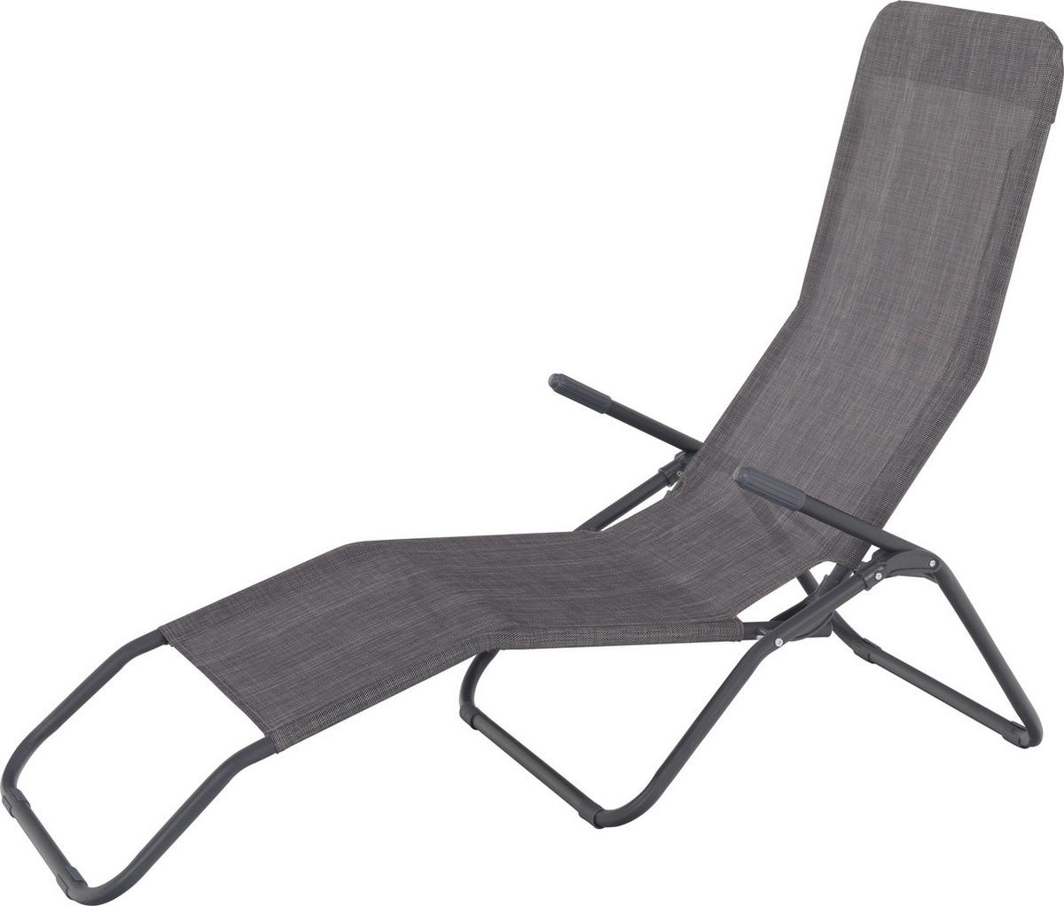 BAŠTENSKA LEŽALJKA  antracit, braon   - braon/antracit, Dizajnerski, metal/tekstil (56/96/145cm) - Ambia Garden