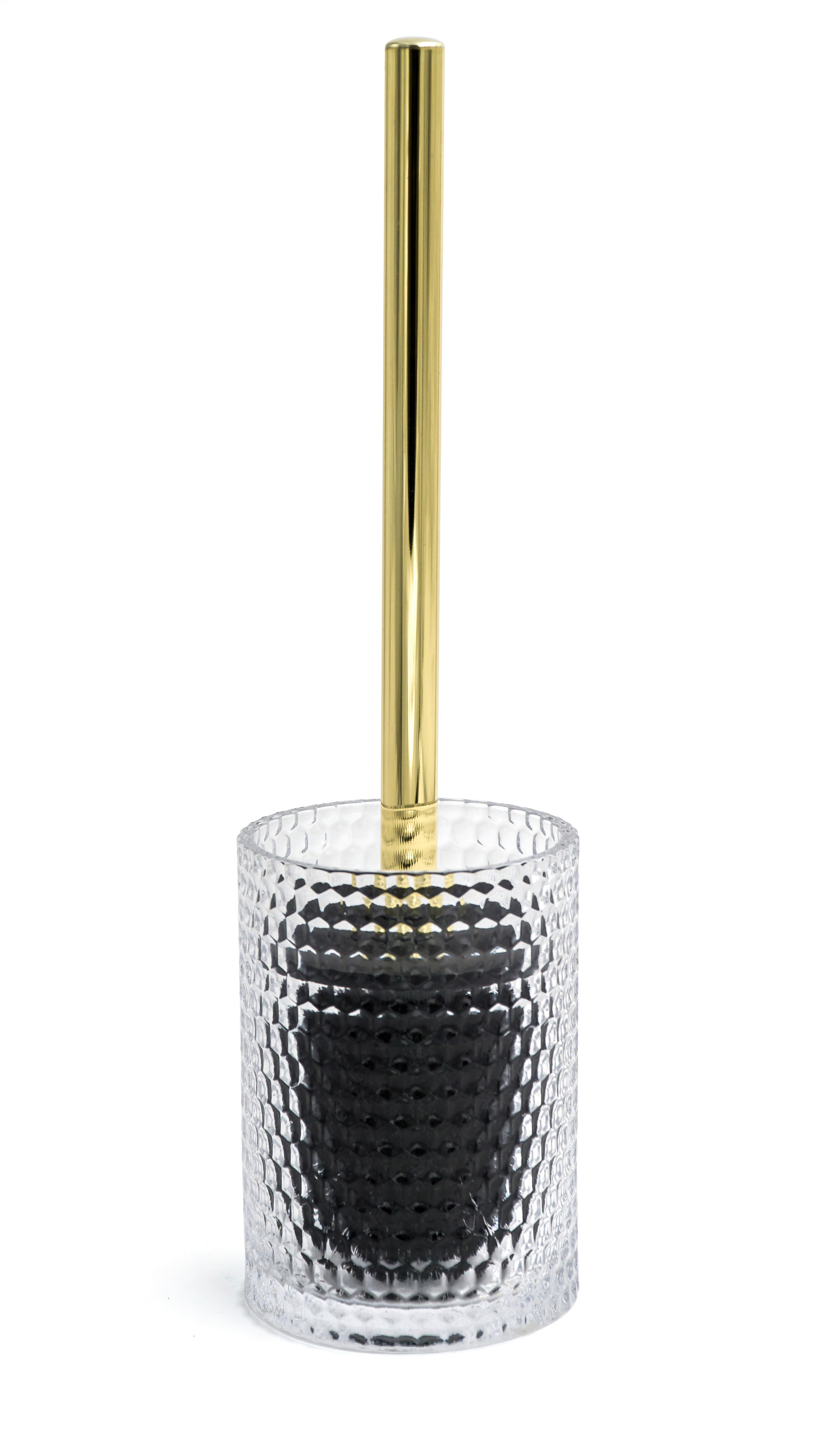 WC-BÜRSTE - Transparent/Goldfarben, Basics, Glas/Kunststoff (9,5/35/9,5cm)