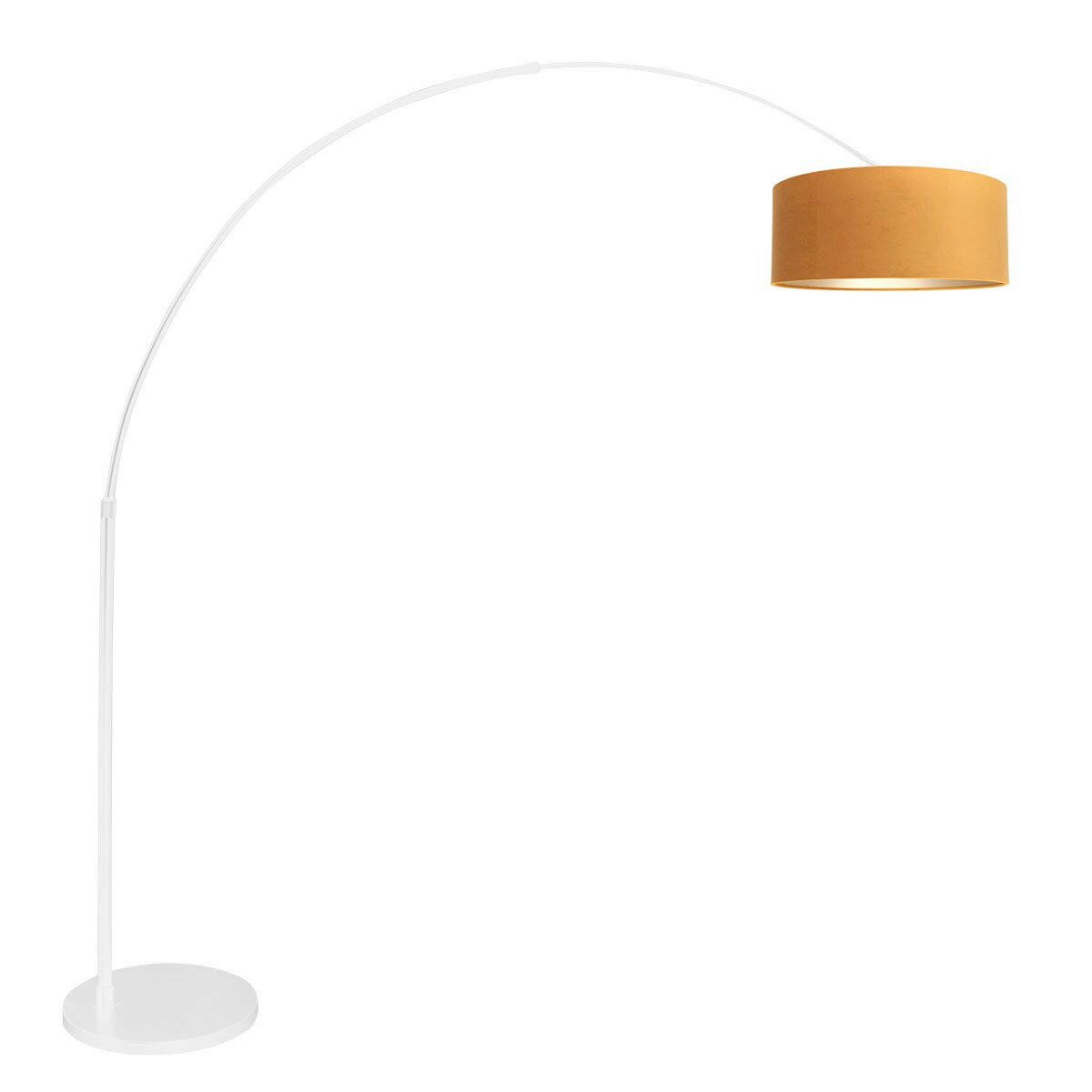 STEHLEUCHTE SPARKLED LIGHT 50/240/230 cm  - Goldfarben/Weiß, Trend, Leder/Metall (50/240/230cm)