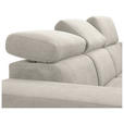 ECKSOFA  in Webstoff Creme  - Creme/Schwarz, KONVENTIONELL, Holz/Textil (283/244cm) - Carryhome