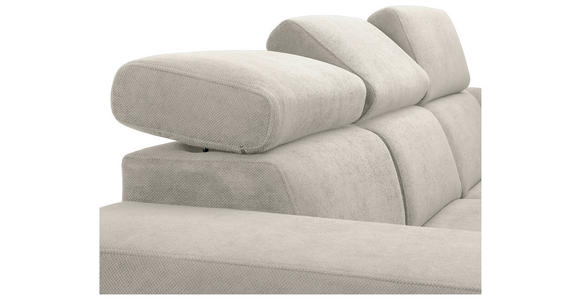 ECKSOFA  in Webstoff Creme  - Creme/Schwarz, KONVENTIONELL, Holz/Textil (283/244cm) - Carryhome