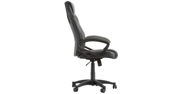 GAMINGSTUHL Schwarz Kunststoff, Textil - Schwarz/Weiß, Basics, Kunststoff/Textil (63/113-122/70cm) - Xora