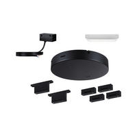 SEILSYSTEM-MONTAGESET ULine 25,0/4,0 cm  - Schwarz, Basics, Kunststoff/Metall (25,0/4,0cm) - Paulmann