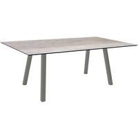 GARTENTISCH Kunststoff Grau rechteckig  - Graphitfarben/Grau, MODERN, Kunststoff/Metall (180/100/75cm) - Stern