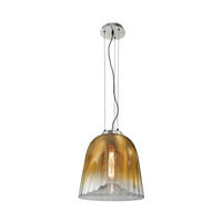 Hängeleuchte 30/34 cm  - Chromfarben/Goldfarben, Basics, Glas/Metall (30/34cm) - Musterring