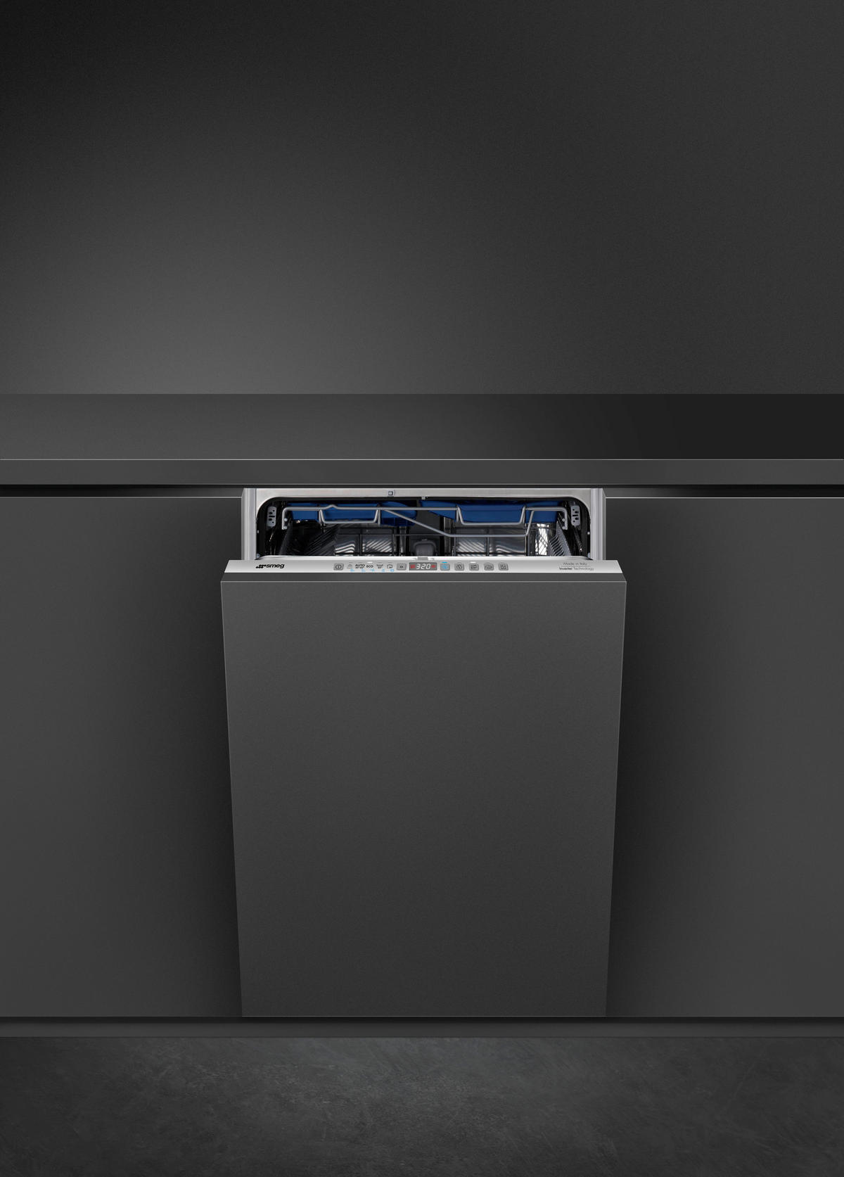 GESCHIRRSPÜLER STL323BQLHDE  - Edelstahlfarben, Basics, Metall (59,8/81,8/54,5cm) - SMEG