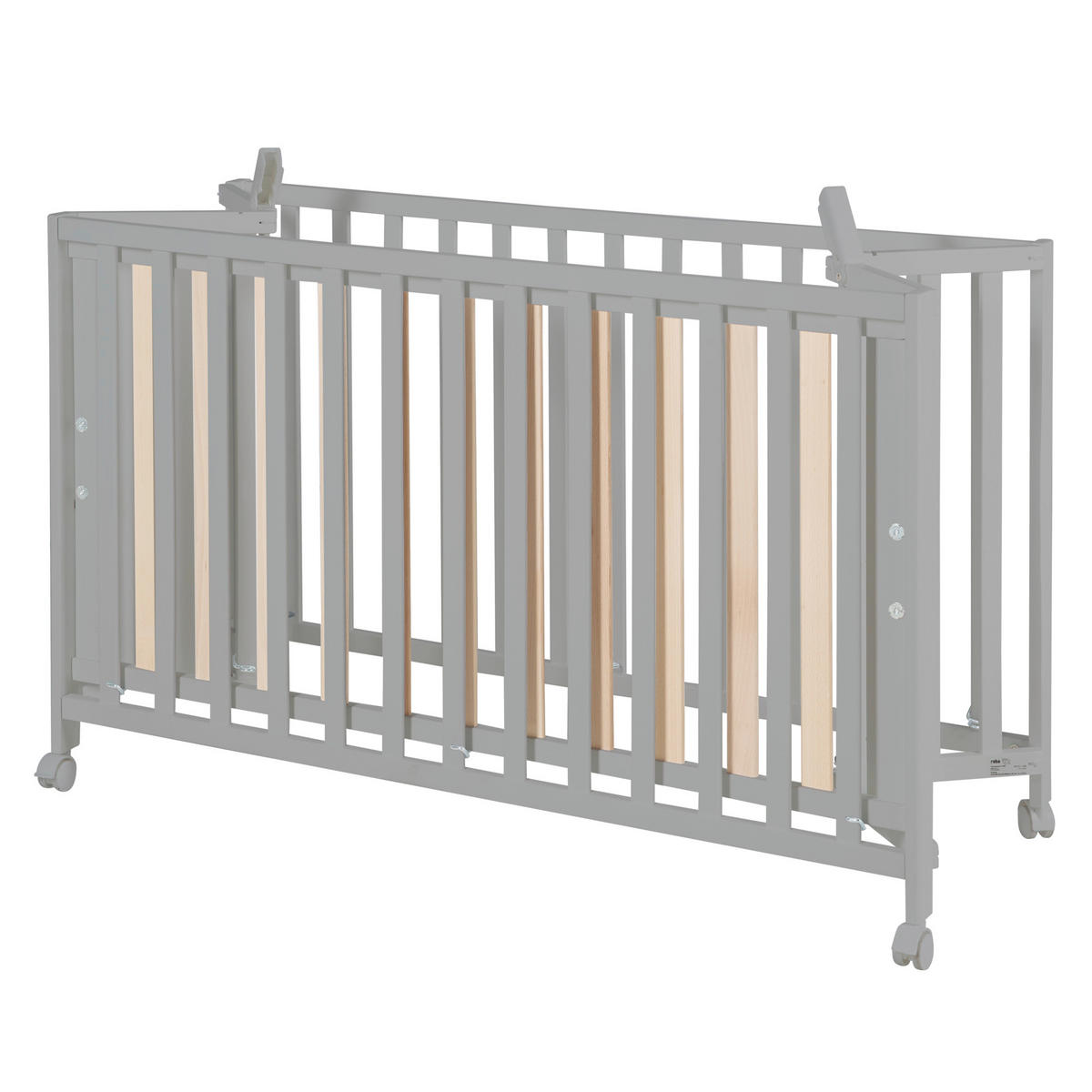 GITTERBETT Fold Up 123/64,5/77 cm  - Taupe, KONVENTIONELL, Holzwerkstoff (123/64,5/77cm) - Roba