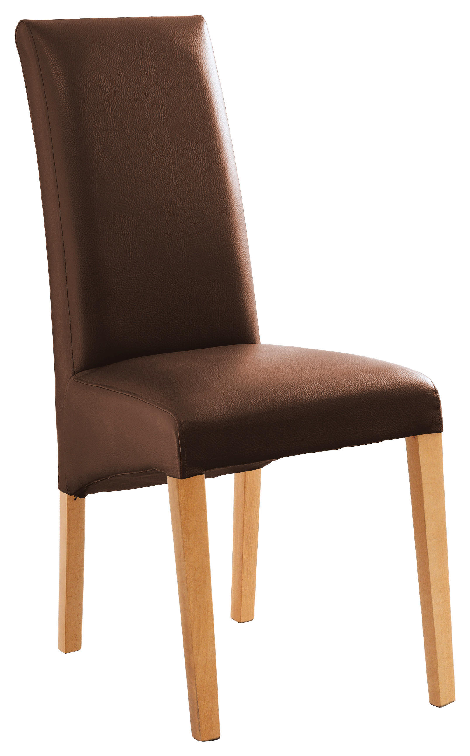 STUHL  Beinauswahl, Stoffauswahl Lederlook  Braun, Eichefarben  - Eichefarben/Braun, KONVENTIONELL, Holz/Textil (47/102/57cm) - Carryhome