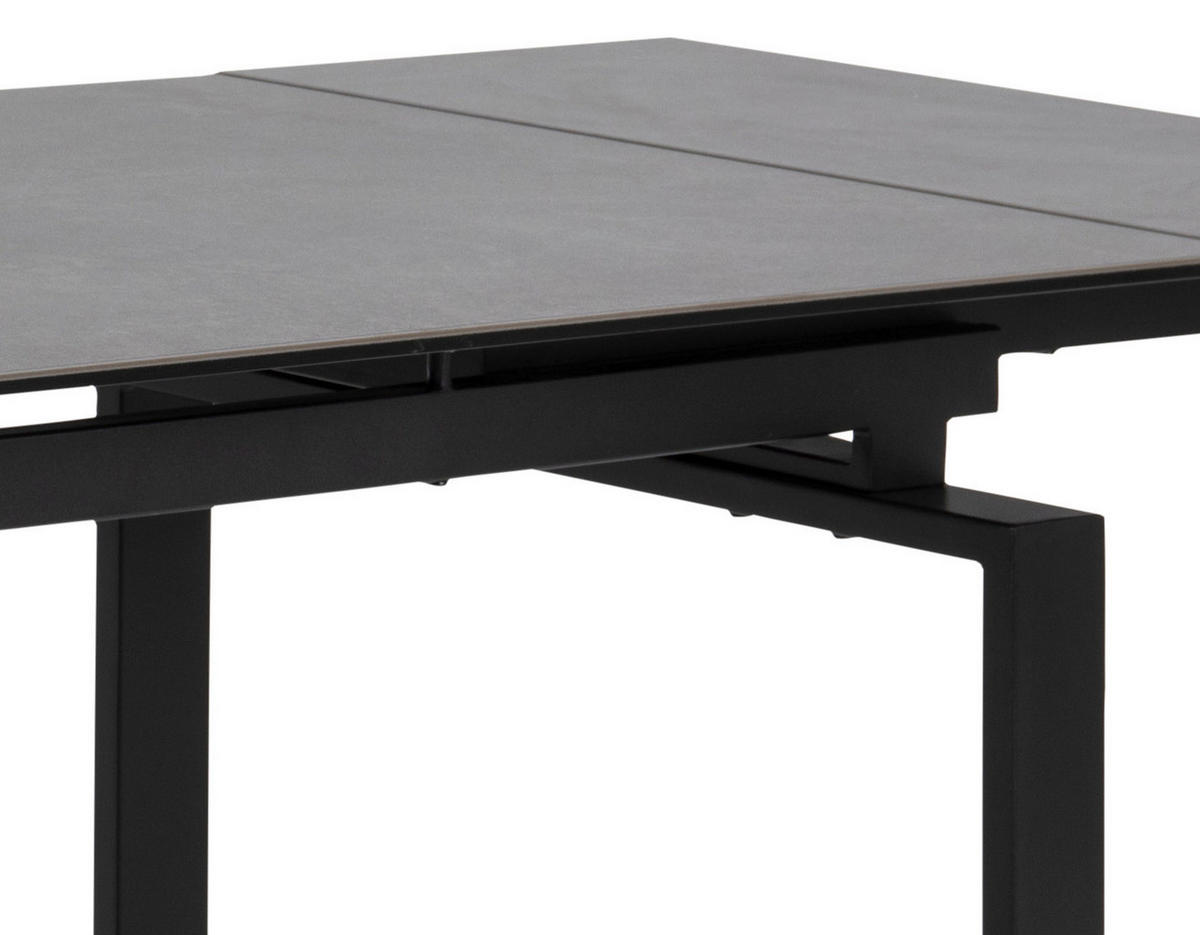ESSTISCH in Metall, Keramik 160/85/76 cm  - Schwarz, KONVENTIONELL, Keramik/Metall (160/85/76cm) - Livetastic