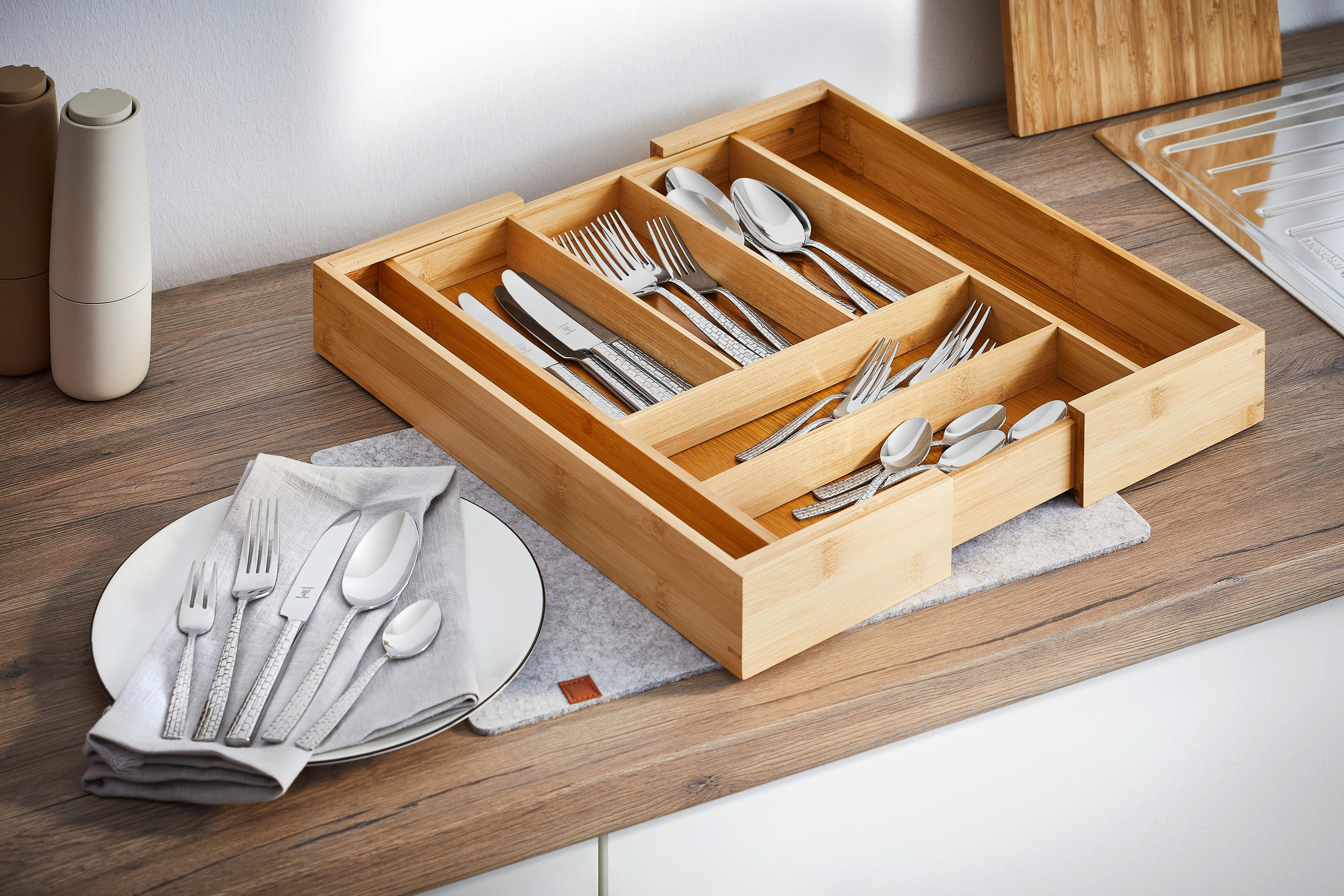 BESTECKEINSATZ - Basics, Holz (56/6,5/46cm) - Justinus