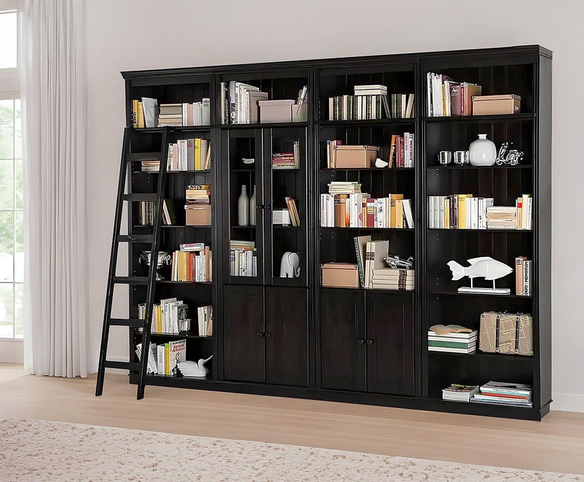 ANSTELLLEITER - Dunkelbraun, Design, Holz (36/188/6cm) - Livetastic