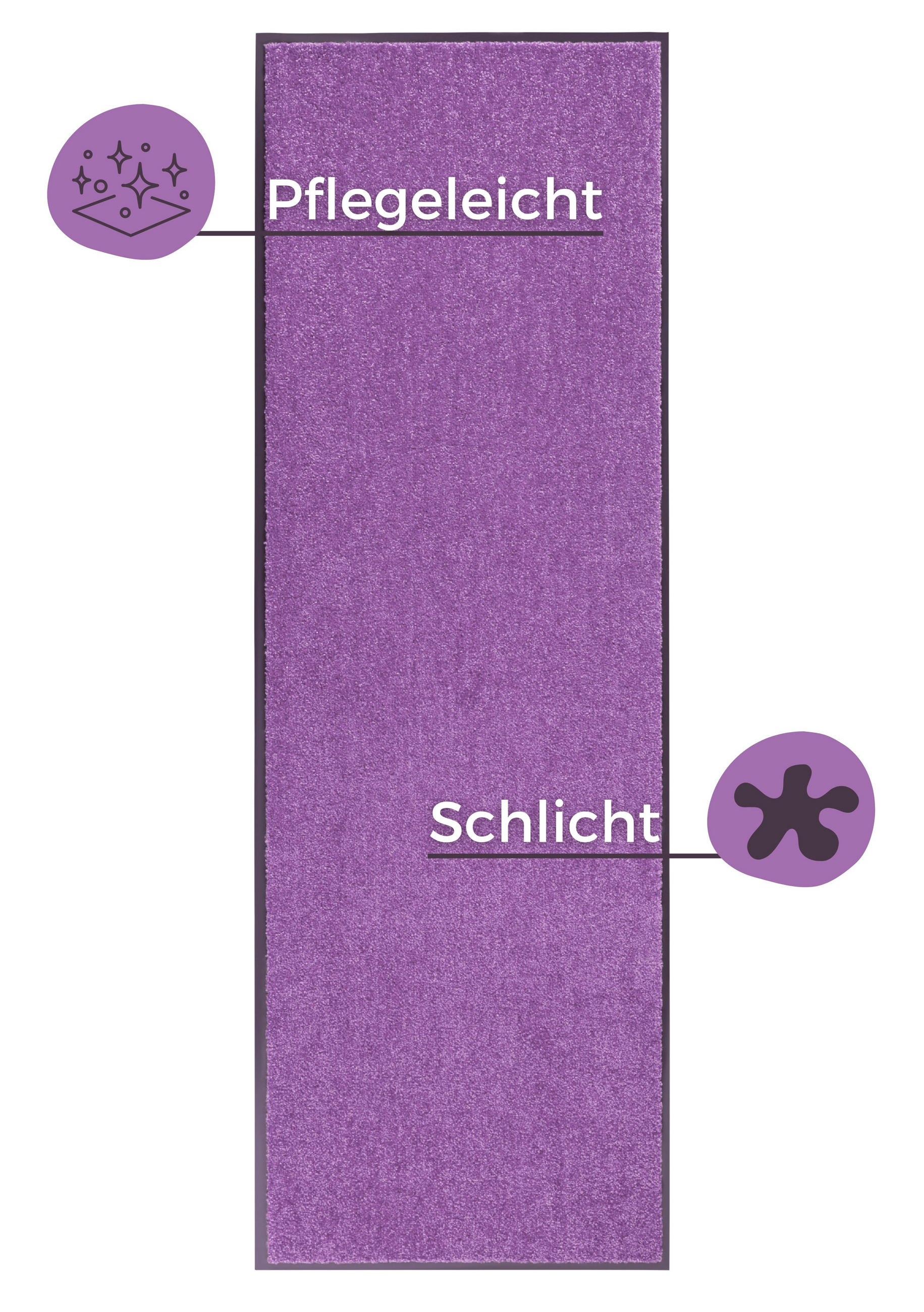 SCHMUTZFANGMATTE  60/180 cm  Lila  - Lila, Basics, Kunststoff/Textil (60/180cm) - Hanse Home
