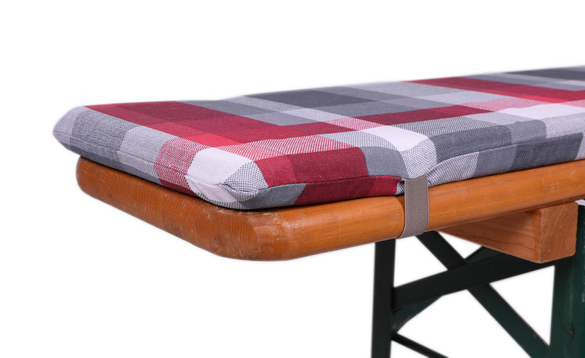 BIERBANKAUFLAGE Karo  - Anthrazit/Rot, Basics, Textil (220/4/25cm)